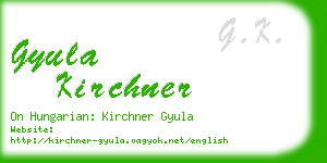 gyula kirchner business card